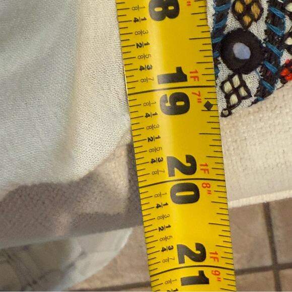 Free People Aurora Blouson crop Top white multi color embroidery size small - Picture 8 of 8